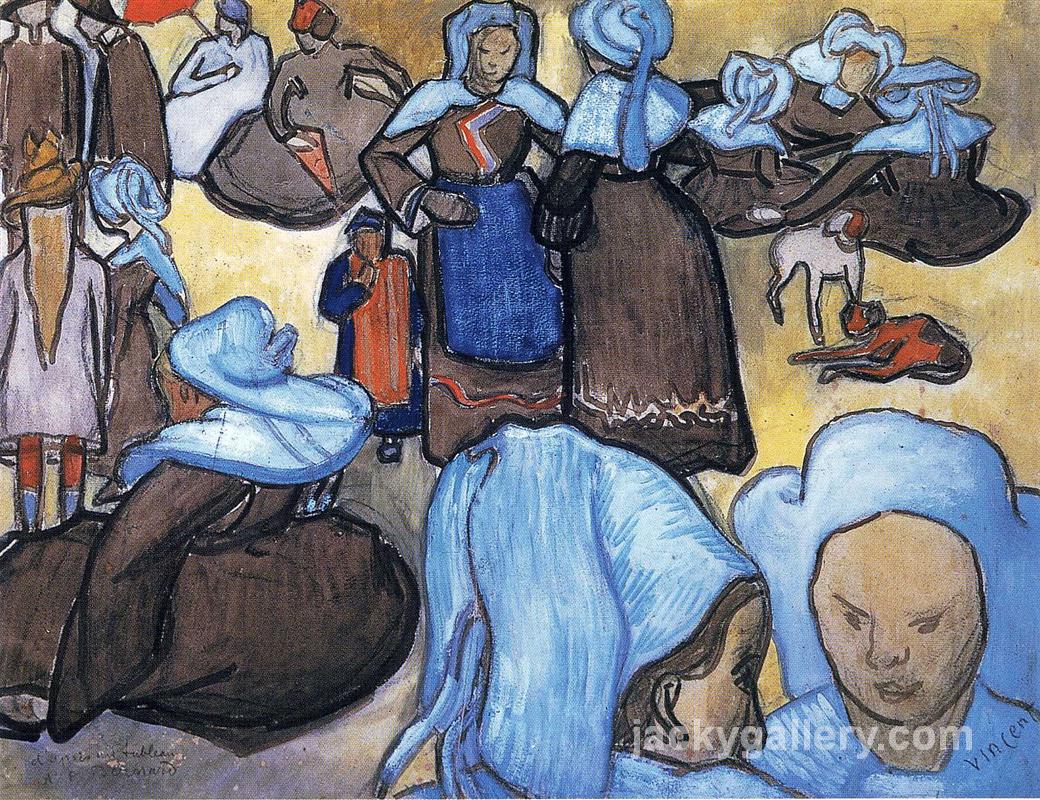 Breton Women, Van Gogh painting